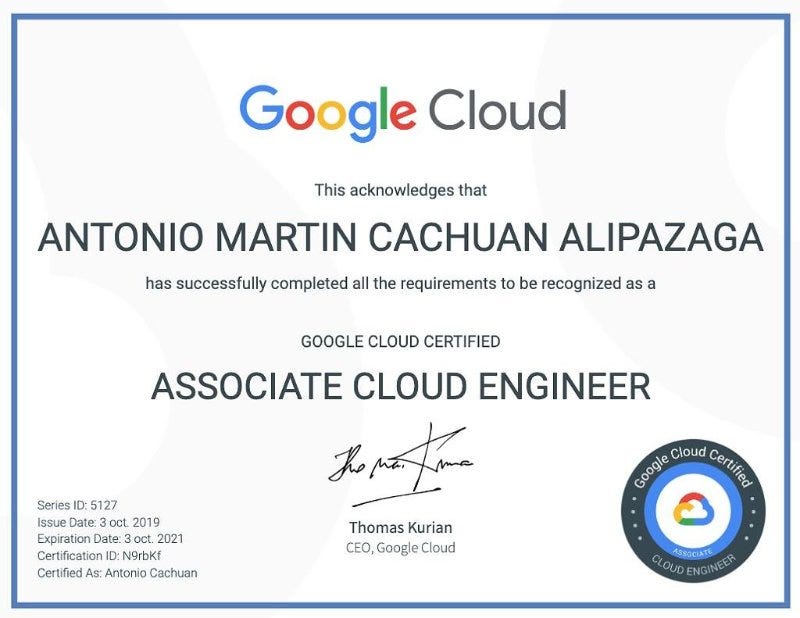 Google Cloud Infrastructure Certification