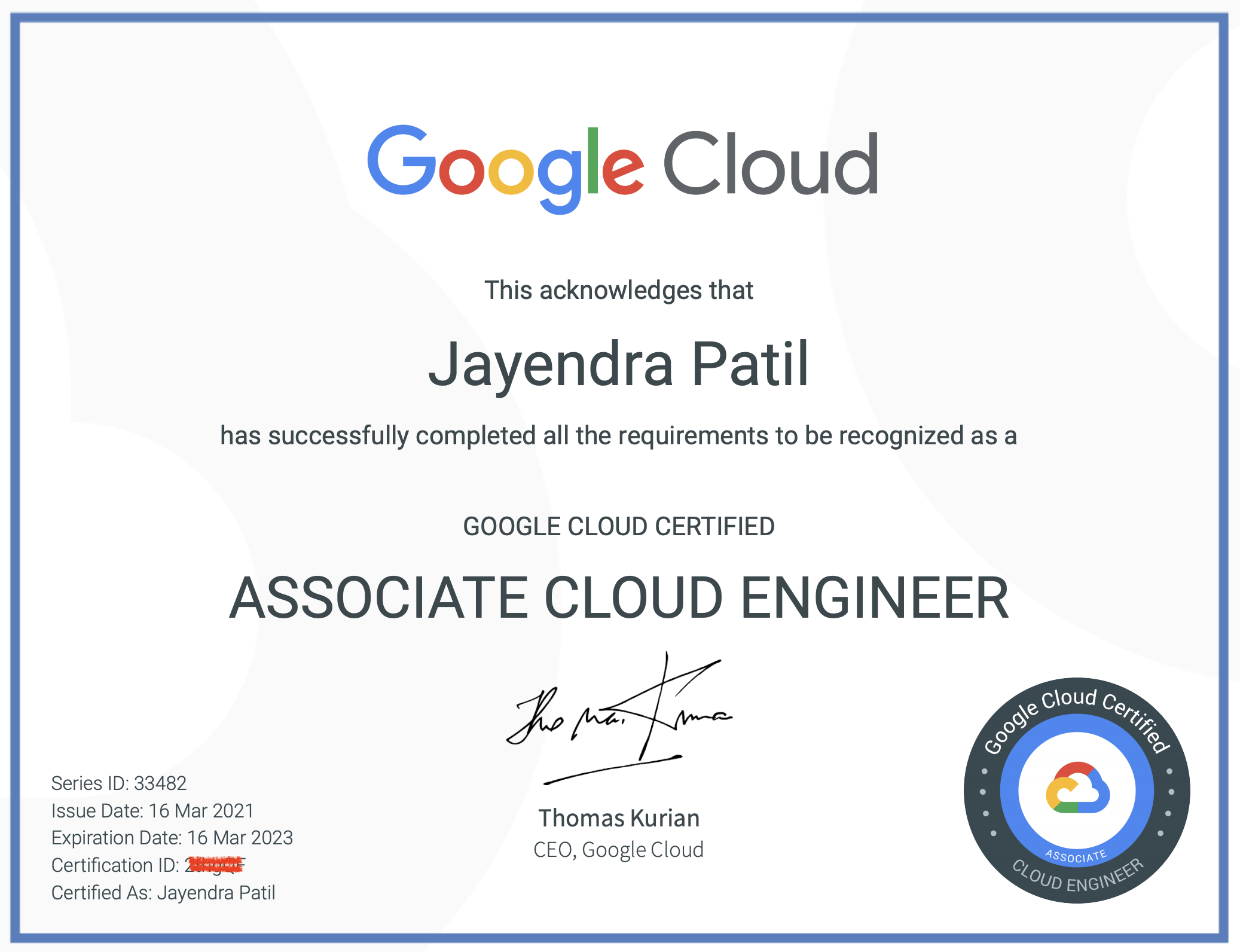 Google Cloud - Associate Cloud Engineer Certification learning path