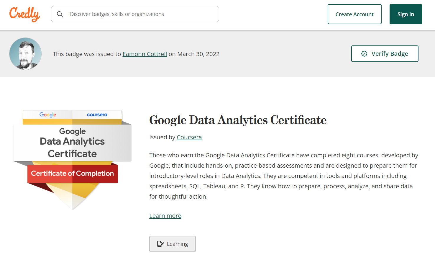 Google Cloud Data Analytics Certification